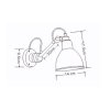 KINKIET CZARNY NA WYSĘGNIKU INDUSTRIALNY METALOWY LIGHT PRESTIGE TOGO  LP-011/1W BK