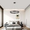 LIGHT PRESTIGE MIDWAY LP-033/1P S BK TRIANGLE LAMPA WISZĄCA CZARNA MATOWA RING KOŁO OBRĘCZ DUŻA 60CM