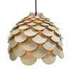 LAMPA WISZĄCA DREWNIANA DUŻA 35CM DEKORACYJNA NAD STÓŁ LIGHT PRESTIGE BURGO LP-101335/1P S