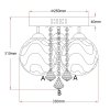 LAMPA SUFITOWA PLAFON NOWOCZESNY GLAMOUR Z KRYSZTAŁKAMI LED RGB Z PILOTEM LIGHT PRESTIGE SADA 3xE14 LP-119/3C