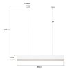 Lampa wisząca Mira M LED CCT Tuya biała LP-1201/1P M WH Smart