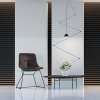 LAMPA WISZĄCA CZARNA Z WTYCZKĄ DO GNIAZDKA NOWOCZESNA LIGHT PRESTIGE ZIG-ZAG  LP-1243/1P BK