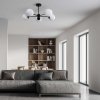 LIGHT PRESTIGE ROMA LP-1345/5P BK LAMPA SUFITOWA CZARNA MATOWA KULE BIAŁE KLOSZE DO SYPIALNI SALONU POKOJU
