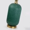 LAMPA STOŁOWA LAMPKA NOCNA SZKLANA ZIELONO ZŁOTA BUTELKOWA ZIELEŃ GLAMOUR DO SALONU NA KOMODĘ LIGHT PRESTIGE TAMIZA LP-1515/1T big green