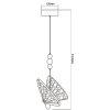 LIGHT PRESTIGE LAMPA WISZĄCA LED CHROM MOTYL WAŻKA 