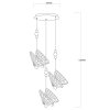 LIGHT PRESTIGE LAMPA WISZĄCA CHROM MOTYLE WAŻKI LED NOWOCZESNA LP-1715/3P CH
