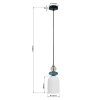 LAMPA WISZĄCA SZKLANA KOLOROWA BIAŁA NAD STÓŁ DO SALONU KUCHNI JADALNI  LIGHT PRESTIGE TROPEA LP-2004/1P M WH