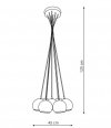 Lampa wisząca Punto 7xE14 grafitowa LP-22872/7P