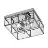 LAMPA SUFITOWA PLAFON SZKLANY CHROM KWADRATOWY DO ŁAZIENKI LIGHT PRESTIGE MONZA LP-2323/2C
