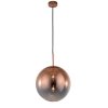LAMPA WISZĄCA KULA MIEDZIANA 30CM SZKLANA LIGHT PRESTIGE PALLA LP-2844/1P MI DO SALONU POKOJU SYPIALNI