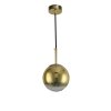 LAMPA WISZĄCA KULA ZŁOTA15CM MAŁA SZKLANA DO SALONU SYPIALNI LIGHT PRESTIGE PALLA LP-2844/1P S GD DO ŁAZIENKI KUCHNI