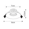 Oczko podtynkowe Orion 1xLED czarna LP-4434/1RS BK