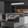 LAMPA WISZĄCA BELKA LED BIAŁA LISTWA 18W 4003K BARWA NEUTRALNA NAD STÓŁ WYSPĘ DO BIURA LIGHT PRESTIGE IBROS LP-7001/1P 20 WH-63 18/4