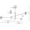 LAMPA SUFITOWA BIAŁE REFLEKTORKI DO SALONU SYPIALNI KUCHNI LIGHT PRESTIGE SNOW  LP-731/6P WH
