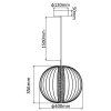 LAMPA WISZĄCA LED KULA CZARNA 40CM DO SALONU POKOJU  LIGHT PRESTIGE TREVISO  LP-798/1P S BK