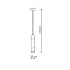 LAMPA WISZĄCA NAD STÓŁ BAR WYSPĘ BIAŁA TUBA LIGHT PRESTIGE FORLI  LP-8011/1P