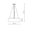 LAMPA WISZĄCA CZARNA Z ABAŻUREM DO SALONU SYPIALNI LIGHT PRESTIGE DELOS LP-8144/1P BK