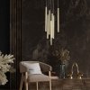 LAMPA WISZĄCA ZŁOTA NA KOLE DŁUGA TUBY WISZĄCE DO SALONU LIGHT PRESTIGE LUNGO LP-894/7P GD  DŁUGA NA ANTRESOLĘ KLATKĘ SCHODOWĄ 