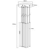 LAMPA WISZĄCA ZŁOTA NA KOLE DŁUGA TUBY WISZĄCE DO SALONU LIGHT PRESTIGE LUNGO LP-894/7P GD  DŁUGA NA ANTRESOLĘ KLATKĘ SCHODOWĄ 