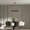 LIGHT PRESTIGE Lampa wisząca Almeria 6xLED czarna LP-907/1P BK