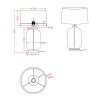 LAMPA STOŁOWA SZKLANA CZARNO ZŁOTA Z CZARNYM ABAŻUREM LIGHT PRESTIGE AMUR  LP-919/1T transparent