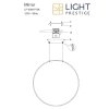 LIGHT PRESTIGE MIRROR LAMPA WISZĄCA LED RING CZARNY KOŁO OBRĘCZ LP-999/1P S BK CCT