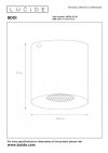 LAMPA SUFITOWA PLAFON SPOT OPRAWA ARCHITEKTONICZNA LUCIDE BODI 09100/01/30