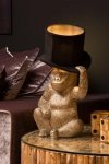 LAMPKA NOCNA STOŁOWA GORYL MAŁPKA Z KAPELUSZEM CZARNY ABAŻUR LUCIDE EXTRAVAGANZA GUST 10503/81/30