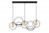 LAMPA WISZĄCA LED CZARNA KOŁA RINGI LUCIDE CIRCLE