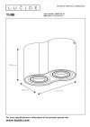 LAMPA SUFITOWA PLAFON SPOT LUCIDE TUBE 22952/02/31