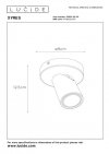 LAMPA SUFITOWA PLAFON SPOT REGULOWANY REFLEKTORKI LUCIDE XYRUS 23954/06/30