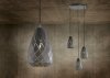 LAMPA WISZĄCA NAD STÓŁ DEKORACYJNA ANTRACYT ZE ZŁOTYM ŚRODKIEM DO SALONU JADALNI KUCHNI ONYX 301300142 TRIO