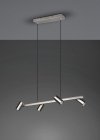 LAMPA WISZĄCA NAD STÓŁ DO KUCHNI JADALNI Z REGULOWANYMI KLOSZAMI REFLEKTORKI NIKIEL MATOWY SREBRNA MARLEY 302400407 TRIO