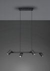 LAMPA WISZĄCA CZARNA REFLEKTORKI REGULOWANE NAD STÓŁ DO SALONU KUCHNI JADALNI MARLEY 302400432 TRIO