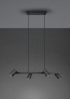 LAMPA WISZĄCA CZARNA REFLEKTORKI REGULOWANE NAD STÓŁ DO SALONU KUCHNI JADALNI MARLEY 302400432 TRIO