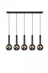 LAMPA WISZĄCA CZARNA NAD STÓŁ SZKLANE KLOSZE LUSTRZANE NOWOCZESNA DO KUCHNI JADALNI CLAYTON 310300532 TRIO