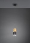LAMPA WISZĄCA NAD STÓŁ MOSIĄDZ MATOWY ZŁOTA KLOSZ DYMIONY SZKLANA ROBIN 310600154 TRIO