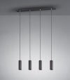 LAMPA WISZĄCA CZARNA NA LISTWIE TUBY DO JADALNI KUCHNI NAD STÓŁ MARLEY 312400432 TRIO