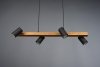 LAMPA WISZĄCA IMITACJA DREWNA DREWNOPODOBNA CZARNE REFLEKTORKI NAD STÓŁ DO KUCHNI JADALNI MARLEY 312490432 TRIO