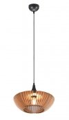 LAMPA WISZĄCA DREWNIANA BRĄZOWA BOHO NATURAL EKO DO SALONU SYPIALNI NAD STÓŁ COLINO 315900142 TRIO