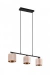 LAMPA WISZĄCA BEŻOWE ABAŻURY ZE ZŁOTYM ŚRODKIEM NAD STÓŁ DO JADALNI SALONU JULIETA 319000344 TRIO