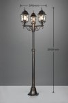 LAMPA ZEWNĘTRZNA OGRODOWA KLASYCZNA STARE ANTYCZNE ZŁOTO  VOLTURNO 405960328 TRIO