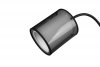 LAMPA PODŁOGOWA CZARNA Z ABAŻUREM DO SYPIALNI SALONU BURTON 411400232 TRIO