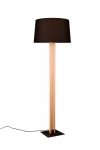 LAMPA CZARNA DREWNIANA Z CZARNYM ABAŻUREM RAHUL 447610232 TRIO