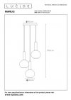 LAMPA WISZĄCA NOWOCZESNA SZKLANE KULE DO SALONU JADALNI LUCIDE MARIUS 45402/13/30