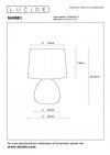 LAMPKA NOCNA STOŁOWA DEKORACYJNA LUCIDE MARMO 47508/81/31