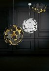 LAMPA SUFITOWA PLAFON DEKORACYJNY CZARNO ZŁOTY DO SALONU SYPIALNI POKOJU DISCALGO 609900332 TRIO