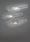LAMPA SUFITOWA LED BIAŁA NA PILOTA NOWOCZESNA PLAFON RAMKI PROSTOKĄTY KWADRATY DO SALONU KUCHNI SYPIALNI  IRVINE 620010431 TRIO