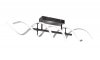 LAMPA SUFITOWA CZARNO SREBRNA SALONU NOWOCZESNA FALA LED ALUMINIUM SZCZOTKOWANE SEQUENCE 641810205 TRIO