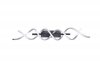 LAMPA SUFITOWA CZARNO SREBRNA SALONU NOWOCZESNA FALA LED ALUMINIUM SZCZOTKOWANE SEQUENCE 641810205 TRIO